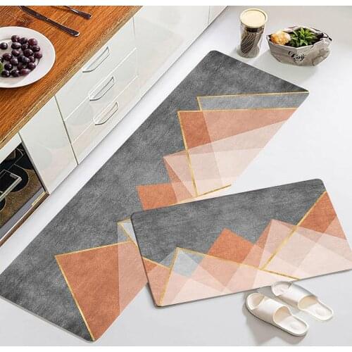 Northern European-Style Geometry Abstract Rug Kitchen Living Room Bedroom Restaurant Bedside Balcony Anti-slip Dust Proof Rug