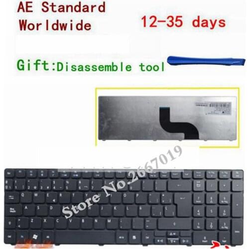 Spanish laptop Keyboard For Acer Aspire 5810 5536 5536G 5738 5738G 5810T 5740 5336 7551 5410 5252 5742G 5742Z Black SP