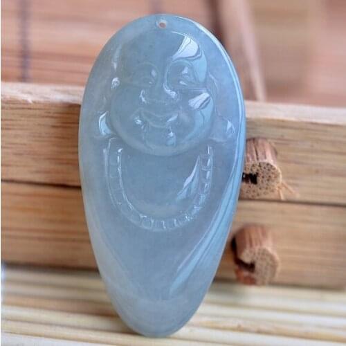 Exquisite natural jade Maitreya Buddha pendant e13