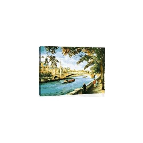 MaHuaf-X1507 Bridge over the canal painting Coloring by Numbers DIY Hot Selling Craft Gift cuadros decoracion