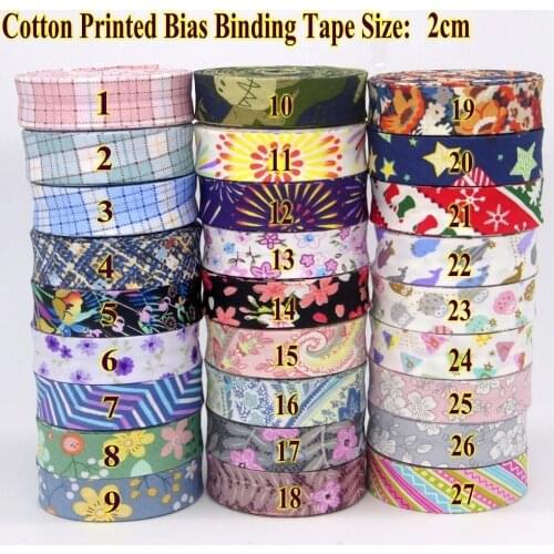 New Arrived 20mm Width Bias Tape Cotton Ironed Folded Cloth Tape for garment table cloth quilt craft sewing diy, 5meters/lot