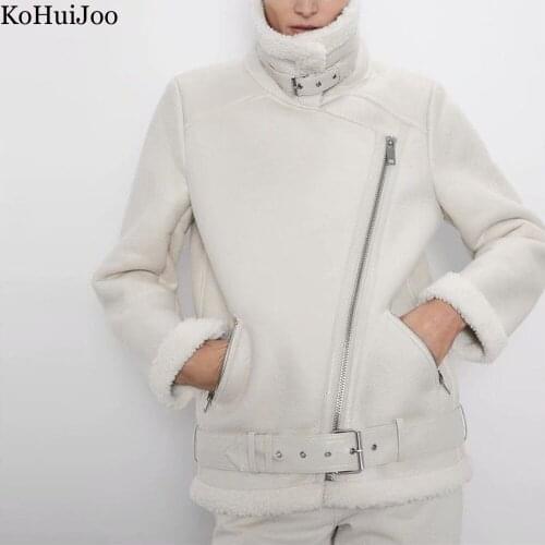 Женские дубленки KoHuiJoo China At AliExpress