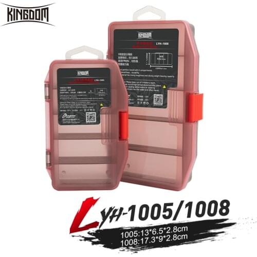 Kingdom Fishing Tackle Box Fish Lures Hooks Baits Compartments Storage Case Box Fishing Tackle Box for Pesca Fishing Accessories