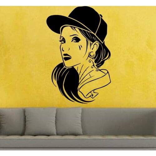 Beautiful Girl Wall Stickers Modern Fashion Wall Sticker Home Decoration Accessories for Living Room Background Wall Art Decal