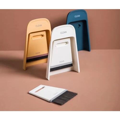 Mini Cleaning Brush Coffee Cleaning Brush Bar Clean Tool Desktop Clean Set Dustpan Set Wet Dry Multipurpose Broom