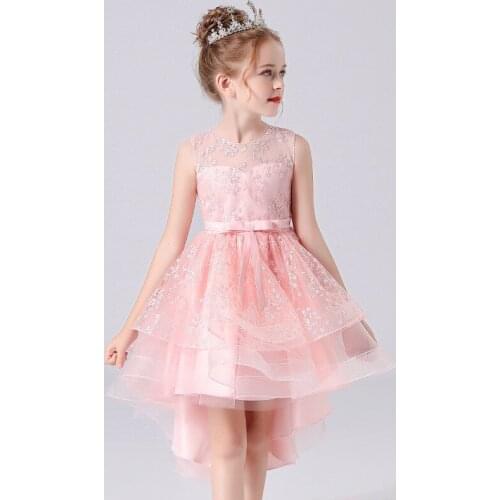Fashion Trailing Children Dress 2021 The Dress For Girls Costume Princess Dress Evening Wedding Dress Vestidos For 4-12 Age