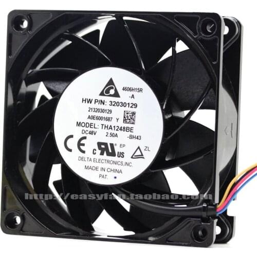 Detla Electronics THA1248BE BH43 DC 48V 2.50A 120x120x38mm Server Cooling Fan