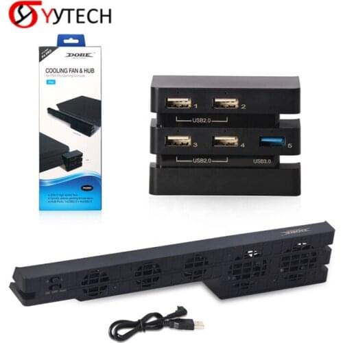 SYYTECH TP4-894 Temperature Control Cooling Fan Game Cooler And USB HUb Adapter Kit For PS4 Pro Console Accessory