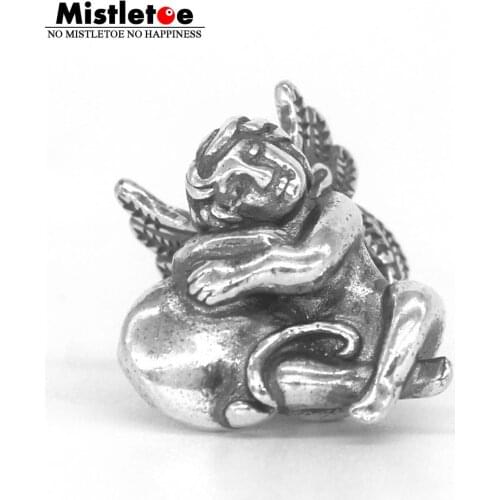 Mistletoe Genuine 925 Sterling Silver Cupid of love Charm Bead Fit Redbalifrog ACA Troll And Pan Bracelet Jewelry