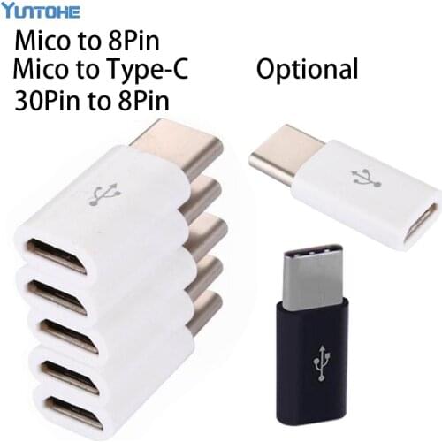 USB 3.1 Type C Male To Micro USB Female Adapter Converter Connector USB- Type C Micro to 8pin Converter 8pin to 30pin Adapter
