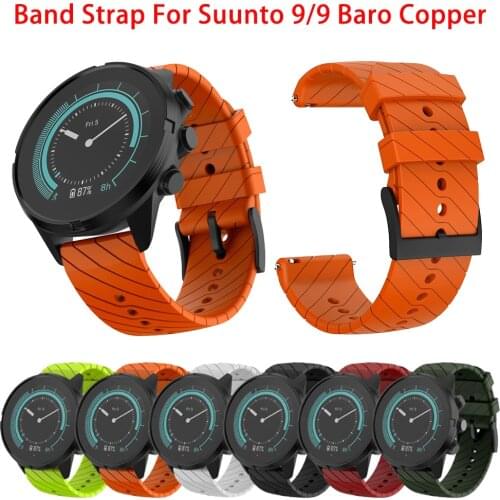 24mm Wrist Strap for suunto 7/9 Baro D5 Spartan Sports Wrist HR Fashion pattern Silicone SmartWatch Accessory new style Bracelet
