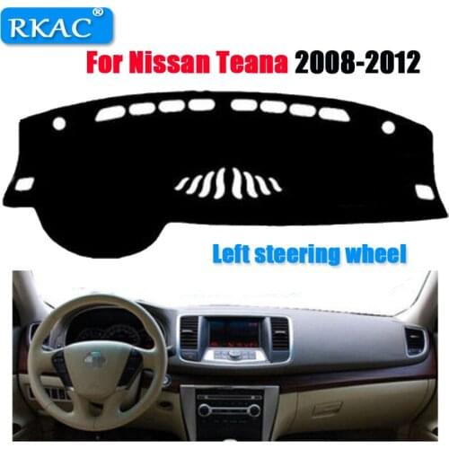 RKAC Car dashboard cover mat for Nissan Teana 2008-2012 years left steering wheel pad dash mat covers dashboard accessories