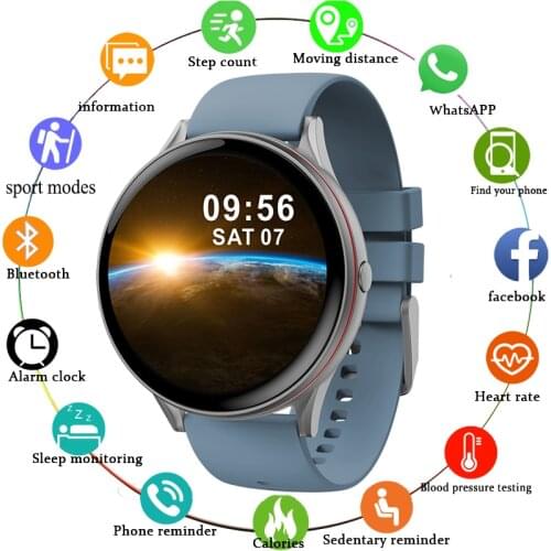 LIGE Men Smart Watches Women Heart Rate Blood Pressure Waterproof Smartwatch For Android IOS Fitness Tracker Sport Watch +Box