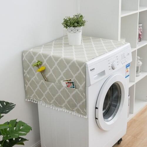 Modern Geometry Fridge Cover Single Doble Door Refrigerator organizer Household Decor Drum Washing Machine Cover Dust Cove