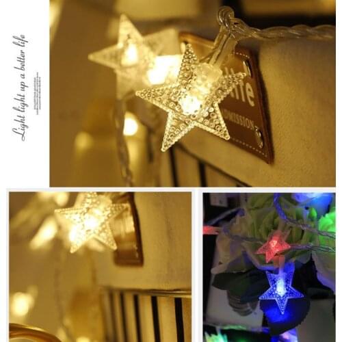 Remote Control 8 Shining mode LED Star String Light Garland Party Wedding Holiday Lights Christmas Living Room Decoration 5m 10m