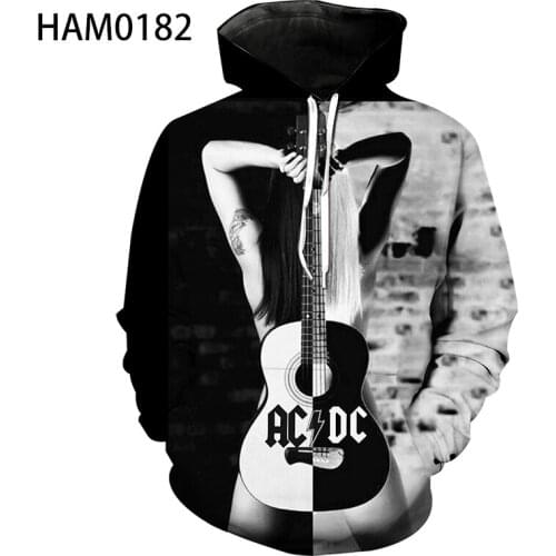 Street trend band boys and girls spring and autumn fashion Sweatshirt 3D Pullover natural rock style sweater T-shirt Hoodie