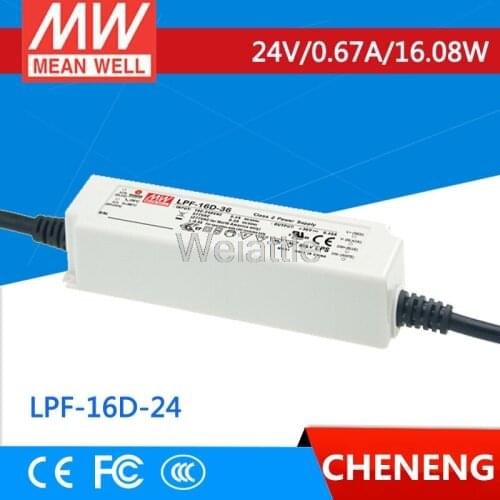 MEAN WELL original LPF-16D-24 24V 0.67A meanwell LPF-16D 24V 16.08W Single Output LED Switching Power Supply