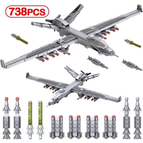 Military Weapon J-15 Aircraft Technical Building Blocks WW2 Carrier Fighter Airplane City Police Figures Bricks Toys For Boys