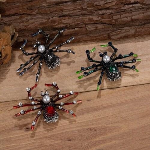 TDQUEEN Pearl Brooch For Women New Fashion Pin Costume Jewelry Crystal Spider I Large Broach Femme Pins and Brooches