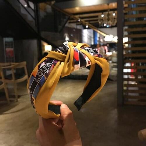 Fashion Headbands New Arrival Hair Accessories Women Wide Side Ribbon Striped Knotted Hairband For Women Turban Wholesale