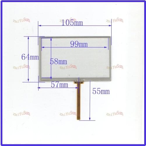 ZhiYuSun 105mm*65mm New 4.3inch TOUCH Screen panels for GPS 105*65 Freeshipping used clarion GPS CAR welding