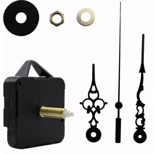 New 1 Sets Quartz DIY Clock Replacement Move Accessories Clockwork Repair Parts Kits Mechanism Black Long Spindle Hot Sale