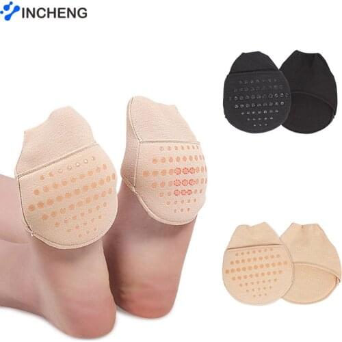 1Pair Silicone Insoles High Heels Slipper Forefoot Pads For Women Breathable Female Forefoot Socks Anti-slip Half Yard Pad Soles