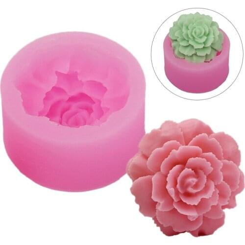 1Pc New Arrivals Fondant Cake Decorating Mould 3D Flower DIY Handmade Soap Mold Can Be Used To Make Aromatherapy