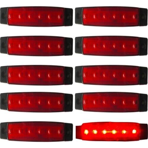 10X 6LED trailer indicator Truck Side Marker Clearance Light 24V 12V Rear lights external Lights Pickup for Van caravan RV lorry