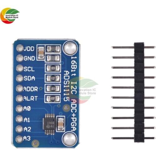 16 Bit ADS1115 ADC 4 Channel 4CH Pro Gain Amplifier Development Module Board For Arduino RPi Ultra Compact IIC I2C Interface