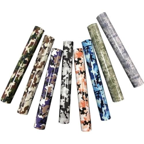 25cm*25cm PU heat transfer vinyl film Stretch camouflage Cutting Heat press Vinyl Film Iron-on HTV T-Shirt