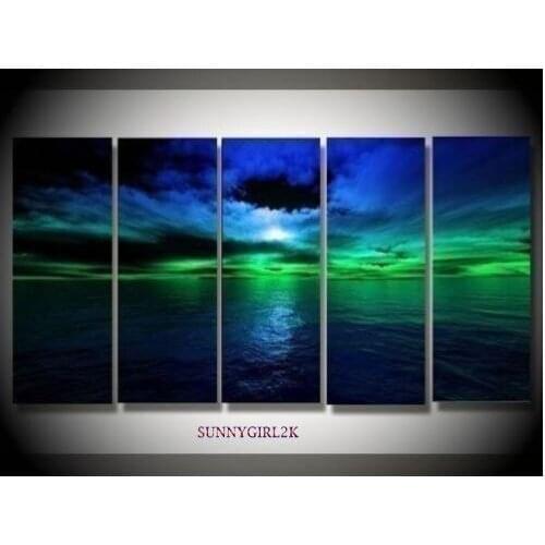 5PC MODERN ABSTRACT HUGE WALL ART OIL PAINTING ON CANVAS (no framed )