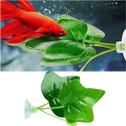 Aquarium Betta Fish Hammock Plant Leaf Fish Tank Artificial Plant Decor Tropical Fish Rest Play Hide Bed Aquatic Accessories