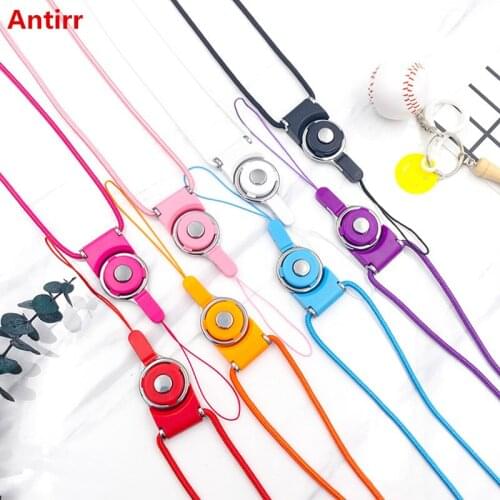 Antirr Multi-function Rotatable Rope Long Design Buckle Plastic Neck Rope Mobile Phone Strap Rope For iphone Samsung Xiaomi #25