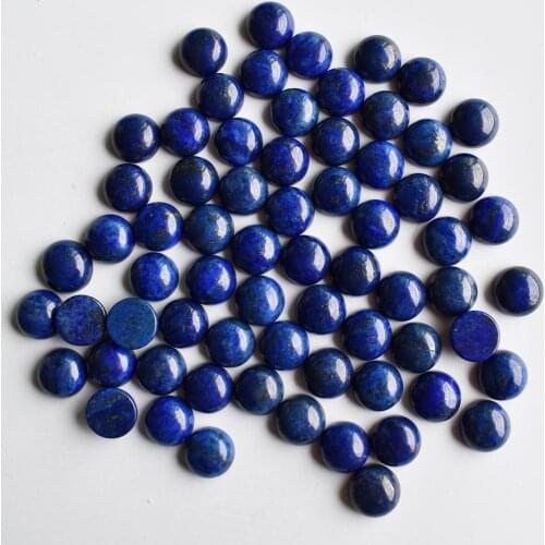 2020 fashion top quality natural Lapis Lazuli round cab cabochon beads 10mm for jewelry Accessories wholesale 50pcs/lot free