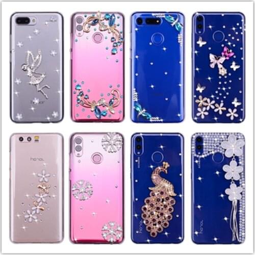 Luxury Rhinestone Case For Huawei P Smart 2019 P20 Pro P10 P8 P9 Lite Y9 Y5 Y6 Y7 Prime 2018 Honor 10 9 8A 8X 7X 7C 7A Pro Cover