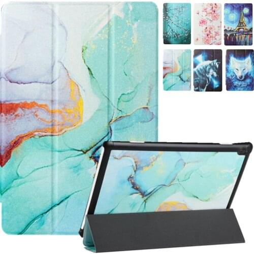 Funda for Samsung Galaxy Tab S7 FE Marble Painted Stand Tablet Cover for Samsung Galaxy Tab S7 Plus T970 T975 T736 Cover Case