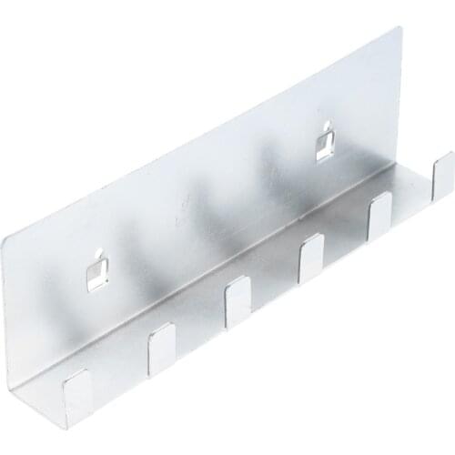 195mm Socket Holder Wall-Mounted Board Rail Hooks Tool Storage Hanging Steel Rack Organizer Workshop/Garage/Kitchen/Bathroom