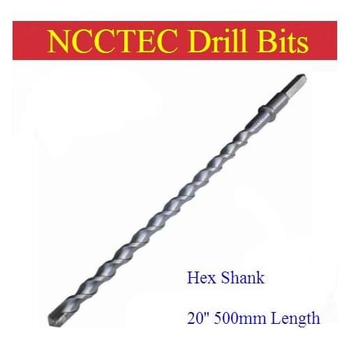 [Length 500mm 20'' ] Hex Shank Diameter 12-38mm 0.48''-1.52'' carbide core drill bits | Electric Hammer Concrete Rock hole saw