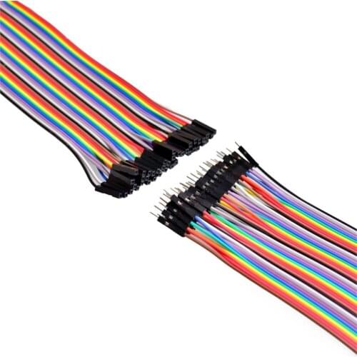 Dupont Cable 40pcs In Row Dupont Cable 20cm 2.54mm 1pin 1p-1p Male To Female Jumper Wire Line For Arduino Breadboard DIY RC Toy