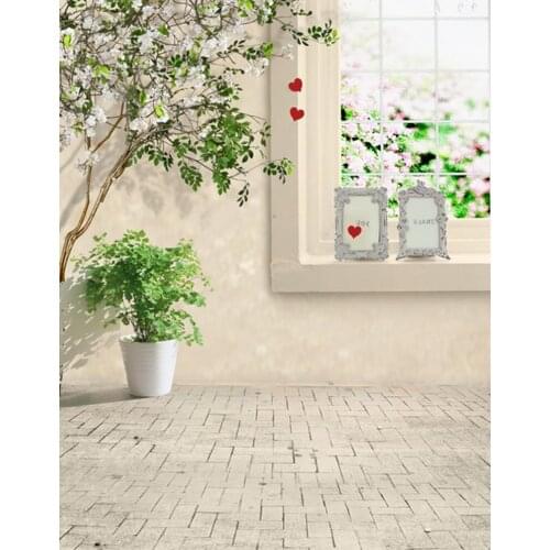 Brick Floor Tree Photography Backdrops Photo Props Studio Background 5x7ft