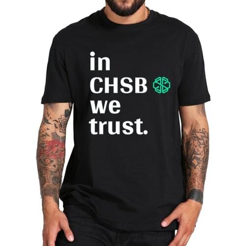 Swissborg CHSB Token T-shirt Funny Cryptocurrency Design Print Mens Tee Comfortable Basic 100% Cotton Tops EU Size