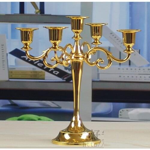 H26cm H27cm silver plated gold plated zinc alloy metal home wedding candelabra candlesticks candle holder candlesticks