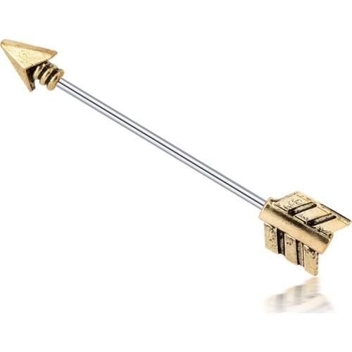 JUNLOWPY Barbell Industrial Piercing Scaffold Bar Barbell Cartilage Earrings Orelha Piercing Body Jewelry Piercing Gauges