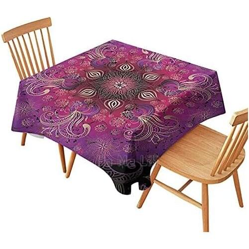 Round Flower Stand Bohemian Art Style Table Cloth Interior And Exterior Decoration