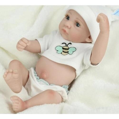 26cm Reborn Baby Doll Baby Boy Newborn Toy for Girls Birthday Gift Silicone Vinyl Cute Playmate Christmas gift for Girls