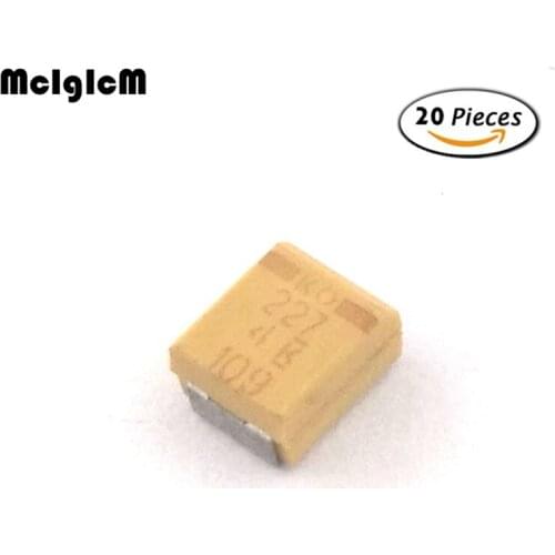 MCIGICM 20pcs B 3528 220uF 4V SMD tantalum capacitor
