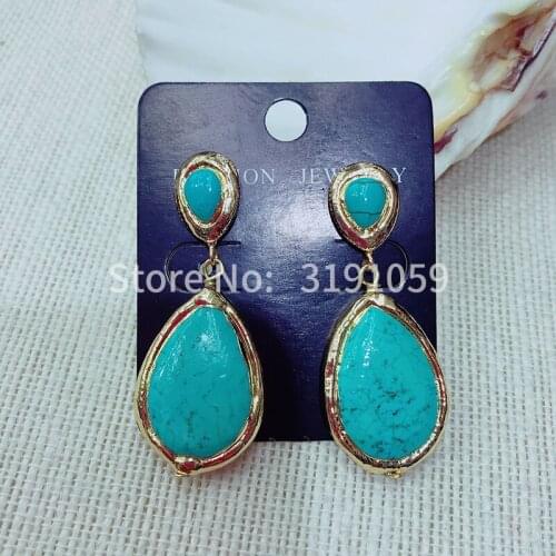 Fashionable and Simple Atmospheric Water Droplet Electroplated Earrings