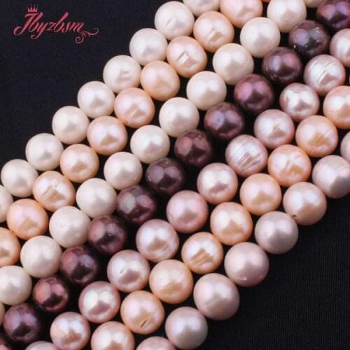 10-10.5mm Nearround Freshwater Pearl Beads Natural Stone Beads For DIY Necklace Bracelet Earring Jewelry Making 15"Free Shipping