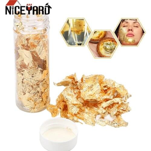 NICEYARD 2g Gold Foil Leaf Home Decoration For Cooking Dessert Cake Ice Cream Decoration Cake Decorating Supplies